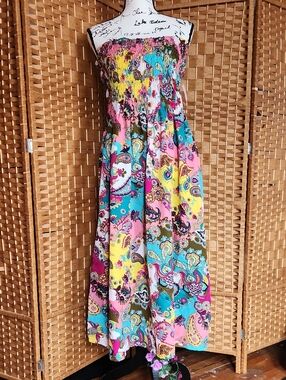 SUNFLOWER Women's Bohemian Summer, Vacation, Lightweight Sleeveless Dress Sz XL